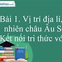 Châu Âu Nằm Về Phía Nào Của Lục Địa Á Âu